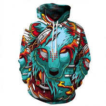 Load image into Gallery viewer, Wolf Paisley Hoodies Autumn Winter Thin Hooded Pullovers