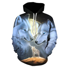 Load image into Gallery viewer, Print Galaxy Wolf Hooded Hoodies