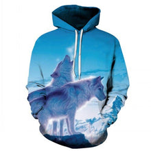 Load image into Gallery viewer, Print Galaxy Wolf Hooded Hoodies