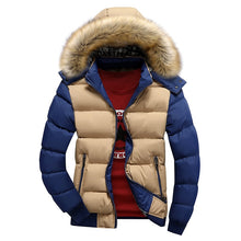 Load image into Gallery viewer, With Fur Hood Hat Men Outwear