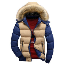 Load image into Gallery viewer, With Fur Hood Hat Men Outwear
