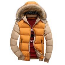Load image into Gallery viewer, With Fur Hood Hat Men Outwear