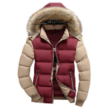 Load image into Gallery viewer, With Fur Hood Hat Men Outwear