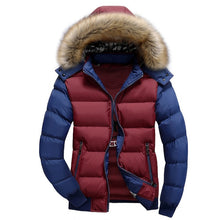 Load image into Gallery viewer, With Fur Hood Hat Men Outwear