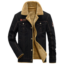 Load image into Gallery viewer, velvet thick lapel military uniform air force one jacket
